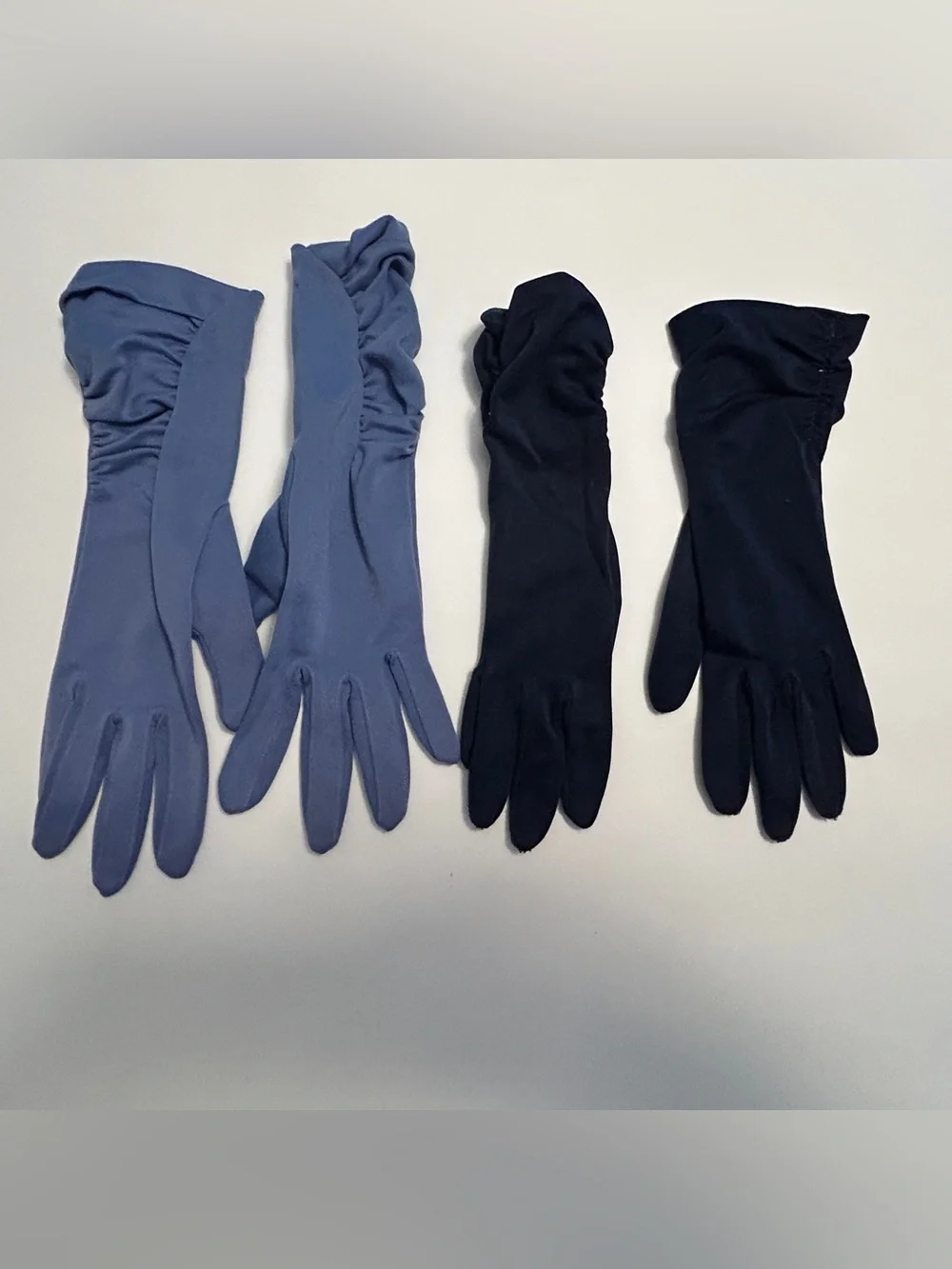Vintage Women's Gloves 16 Pairs Black Brown Blue Peach Variety Lengths